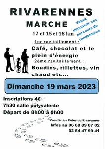 Marche le Dimanche 19 mars 2023 